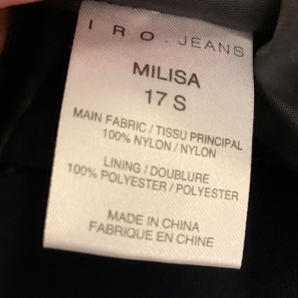 NWT IRO Milisa Black Distressed Bomber Jacket S - Picture 6 of 7